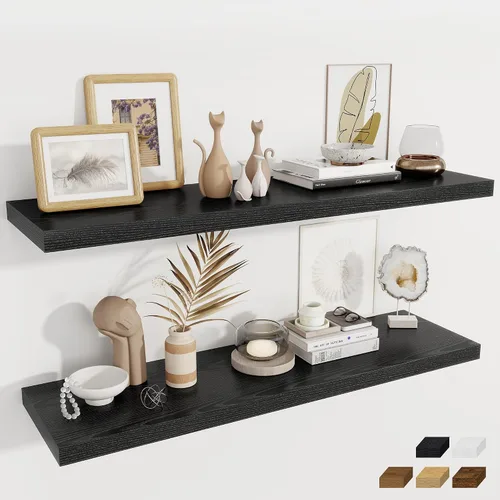Miniatura 39 de Fun Memories Estantes flotantes de 12 pulgadas de profundidad, estantes de pared de madera de 16 x 12 pulgadas, estante de almacenamiento rústico