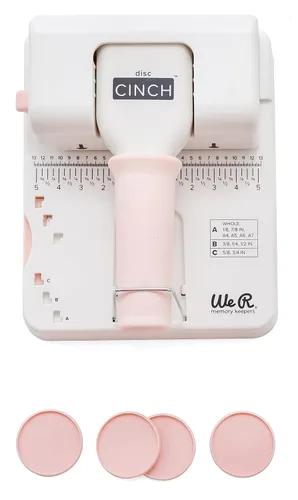 Miniatura 2 de We R Disc Cinch - Herramienta para encuadernación de libros, color blanco y rosa