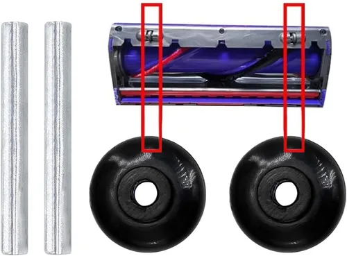 Paquete de 2 ejes y rodillos motorizados Ruedas de eje pequeño para Dyson DC35 DC45 DC62 All V6 SV03 SV05 SV07 SV09 Aspiradora Powerheads Reemplazo