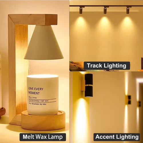 Miniatura 9 de Vinaco - Bombilla halógena GU10+C 120 V 25 W de larga duración, bombilla para calentador de velas de 25 vatios, luz blanca cálida 2800K, intensidad