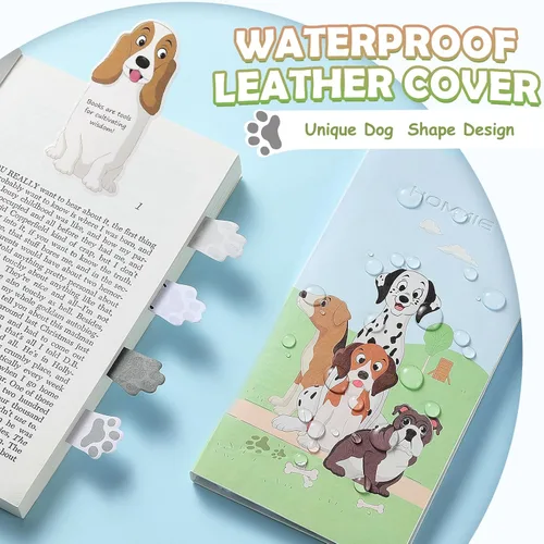 Miniatura 4 de Hommie Set de notas adhesivas de perro, pestañas divisoras de notas adhesivas para planificador, 300 hojas, marcadores de animales bonitos