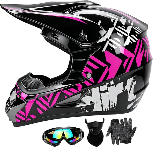Miniatura 8 de Cascos de Dirt Bike para Jóvenes de Moda para Niños, Motocross, Motocicleta, BMX, ATV, Todoterreno, Cuatro Ruedas, Cascos Integrales para Bicicleta