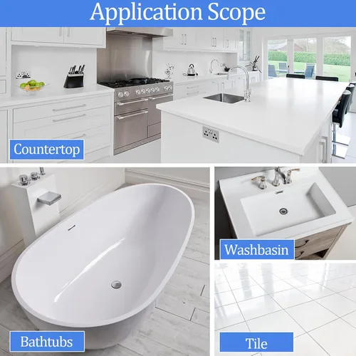 Miniatura 7 de BEKOMN Pintura para Bañera, Kit de Renovación de Bañera y Azulejos 33oz con Herramientas, Pintura para Bañera Blanca a Base de Agua de Bajo Olor