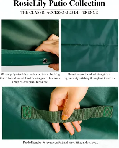 Miniatura 5 de RosieLily Fundas para sillas de patio con respaldo alto, impermeables, resistentes, apilables, para taburetes de bar al aire libre, fundas
