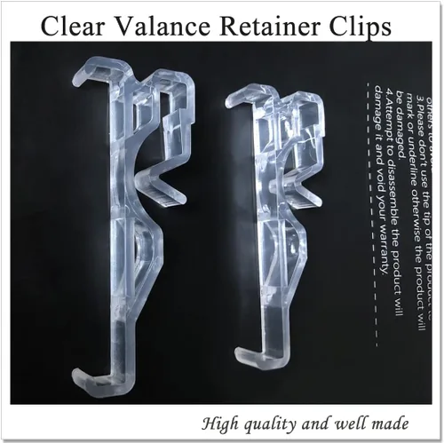 Miniatura 2 de Clips de cenefa de 2.5 pulgadas, clips de plástico transparente para cenefa ciega horizontal (6 piezas)