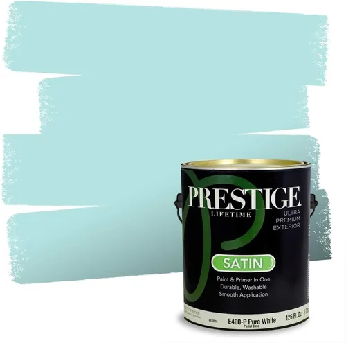 Miniatura 78 de Prestige Paints. - Base y pintura para exteriores en un solo galón, 1 galón. plano, comparable con Sherwin Williams Topsail. SW6799-PCM