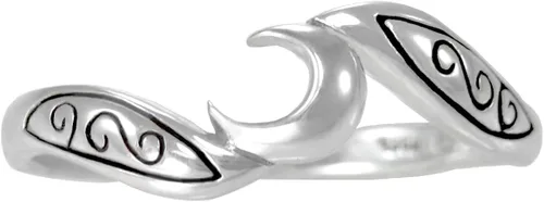 Miniatura 2 de Anillo de plata de ley media luna (tamaño 4-15)