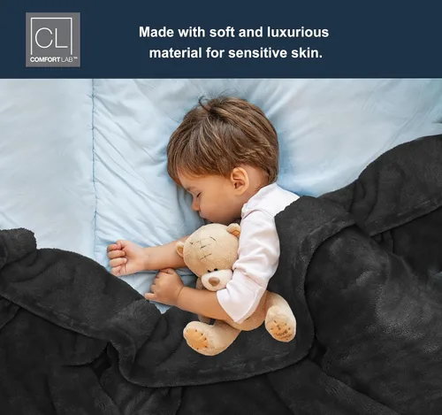 Miniatura 6 de Comfort Lab Manta de franela de felpa, suave, ligera, manta de forro polar para regalo, para sofá, cama y decoración del hogar, manta de forro polar