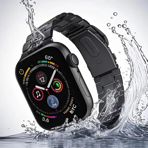Miniatura 4 de Chuangshiji Compatible con Apple Watch Band de 38mm 40mm 41mm 42mm 44mm 45mm, pulsera de metal de acero inoxidable sólida para iWatch Series