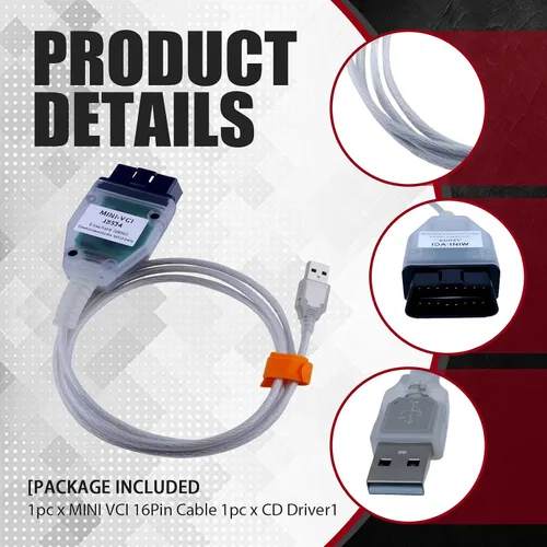 Miniatura 3 de Cable Mini VCI J2534 v18.00.008, adaptador de escáner OBD2 para GM Tech 2, OBDLink EX, USB, herramienta de diagnóstico para autos FIXD, escáner