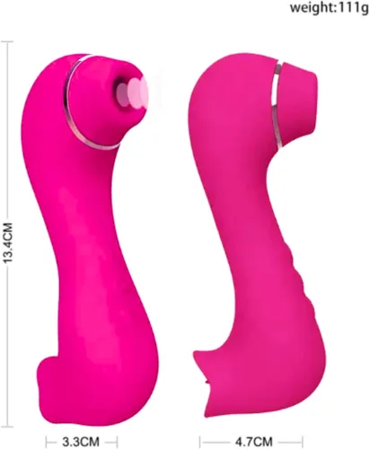 Miniatura 3 de Estimulador de clítoris de pulso de aire y vibrador para lamer la lengua, lamer el clítoris, succión de clítoris, tecnología de onda de presión