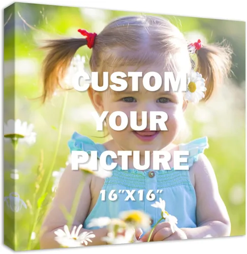 Miniatura 41 de YYYYHPP Impresiones en lienzo con tus fotos, arte de pared personalizado de foto a lienzo, impresión en lienzo para boda, familia, bebé, mascotas