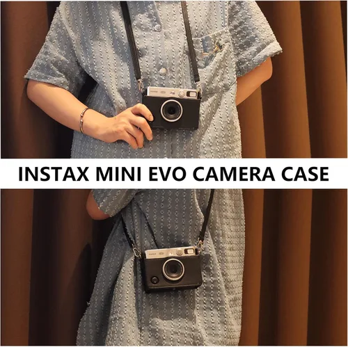 Miniatura 5 de CAIYOULE Mini EVO Funda, Funda protectora para cámara híbrida digital instantánea Fujifilm Instax Mini EVO, accesorios Mini EVO con bolsa de piel