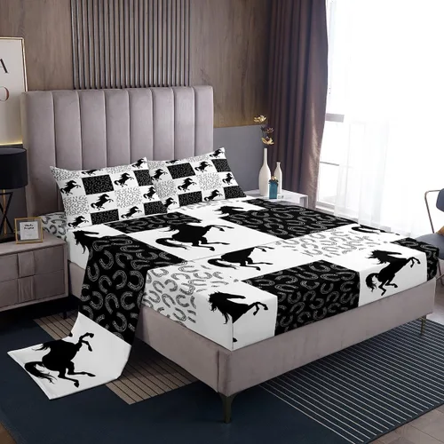 Miniatura 27 de Erosebridal Juego de ropa de cama con estampado de llama para niños y adolescentes, diseño de lobo para decoración de habitación de jugadores, juego