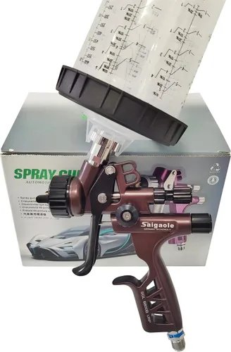 HVLP 6800B pistola pulverizadora 0.051 in sin taza de lavado y adaptador herramienta de pintura spayer coche pistola de pintura de aire aerógrafo