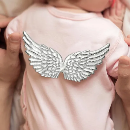 Miniatura 3 de PATIKIL 12 alas de ángel para manualidades, pequeñas alas de ángel con purpurina, 6 colores, alas de ángel para coser, parches para mochilas