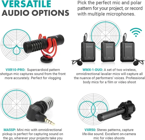 Miniatura 4 de Movo iVlog5 - Kit de vlogging de director para iPhone - Kit de inicio compatible con Lightning YouTube - Accesorios: trípode, soporte para teléfono