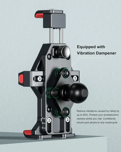 Miniatura 8 de BRCOVAN Soporte de teléfono para motocicleta de aleación de aluminio antirrobo con amortiguador de vibraciones y bloqueo seguro de alta velocidad