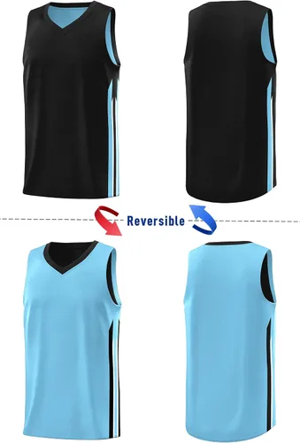Miniatura 32 de KXK Camiseta de baloncesto reversible en blanco para hombre, uniforme de equipo, atlético, hip hop, camisetas de baloncesto S-4XL
