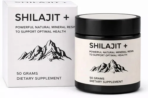 Resina Shilajit pura del Himalaya 100 porciones | Suplemento mineral de alta potencia para hombres y mujeres
