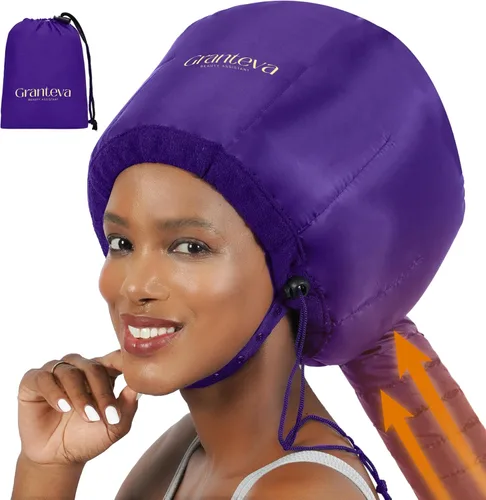 Miniatura 9 de Secador de pelo con capucha y diadema integrada que reduce el calor alrededor de las orejas y el cuello. Gorro difusor con capucha para rizos
