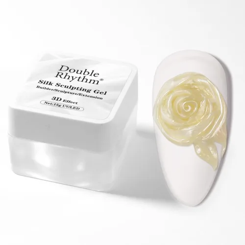 Miniatura 12 de Double Rhythm 3D Gel de uñas en gel transparente sólido para esculpir, antiadherente, gel duro para construcción, tallado, moldeado, extensión