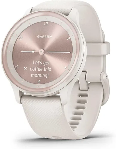 Miniatura 3 de Garmin vivomove Sport, reloj inteligente híbrido, características de salud y bienestar, pantalla táctil, color blanco