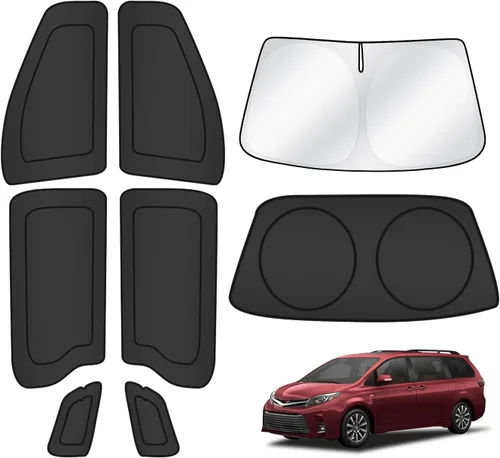 Miniatura 18 de T TGBROS Parasol para parabrisas para Honda Civic 2022-2025 2026, parasol grueso con bloqueo UV y opaca, para privacidad, plegables, 8 accesorios