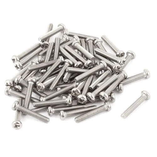 Miniatura 10 de uxcell Tornillos Phillips de cabeza cruzada de acero inoxidable 304 M2 x 0.118 in 60pcs