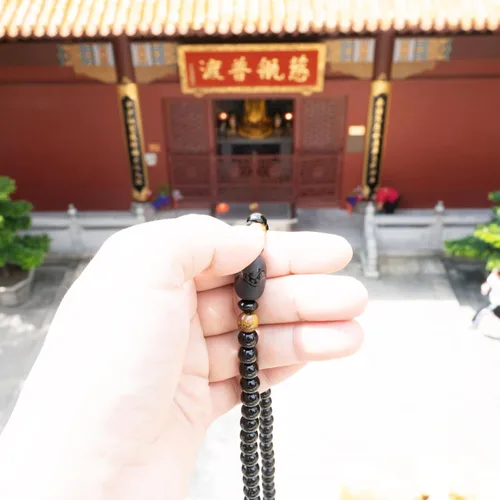 Miniatura 8 de Obsidian Bracelet Natural Black Onyx Tiger Eye Stone with Phoenix Totem Jewelry Bracelet, 8mm Beaded Bracelets Feng Shui Bracelet for Meditation