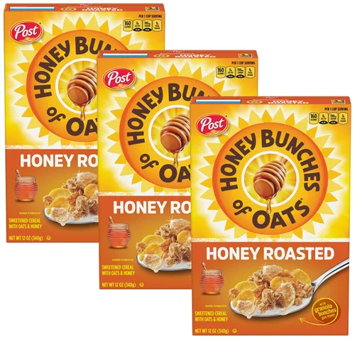 Miniatura 17 de Honey Bunches of Oats Cereal de granola tostado con miel, bolsa de 11 onzas (paquete de 5)