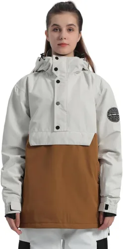 Miniatura 23 de GSOU SNOW - Chaqueta de esquí para mujer, abrigo de nieve, impermeable, cortavientos, chaqueta de snowboard, aislada, cálida, para invierno