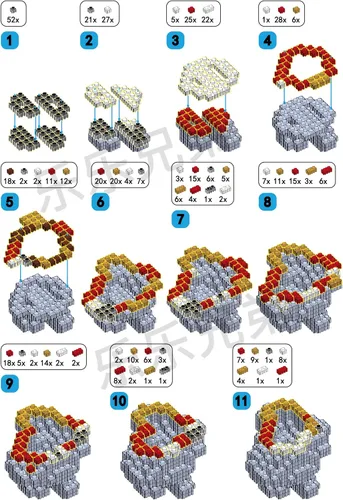 Miniatura 8 de Bloques apilables de Navidad compatibles con Lego, Navidad, Papá Noel, juego de microbloques de construcción, caja de regalo de Año Nuevo, regalos
