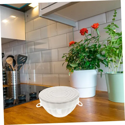 Miniatura 4 de 6 fundas elásticas de silicona de grado alimenticio, tapas herméticas flexibles para almacenamiento de alimentos, conservación de frescura y uso