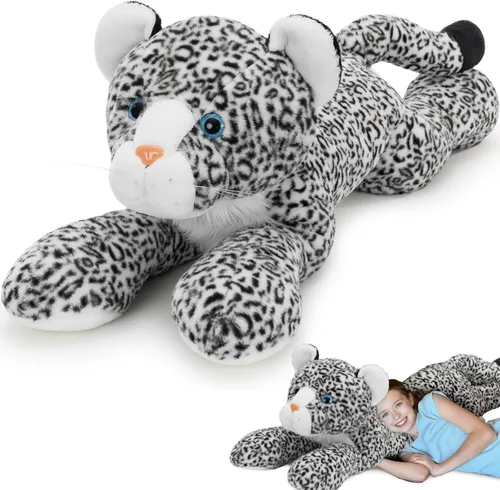 Miniatura 16 de MorisMos Animal de Peluche Gran Tiburón Blanco Almohada de Peluche, Juguete Gigante de Tiburón Mako de 47 pulgadas para Niños y Adultos, Regalo