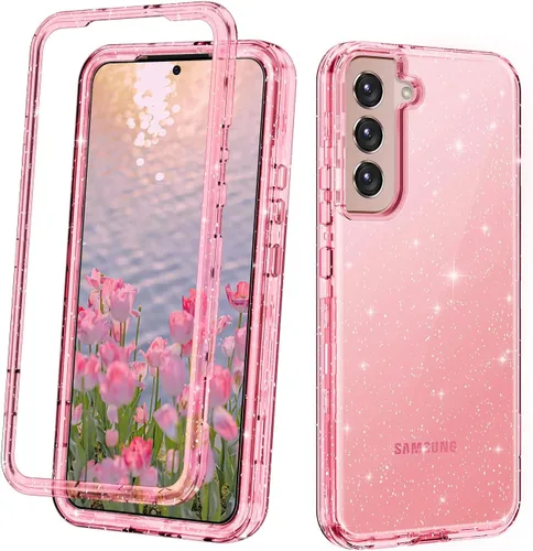 Miniatura 14 de Btscase Funda para Samsung Galaxy S22 5G de 6.1 pulgadas, Patrón de Mármol 3 en 1 Resistente de Servicio Pesado Cuerpo Completo Robusto PC Duro +