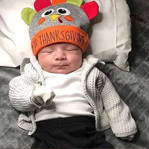 Miniatura 6 de Calcetines y sombreros o diademas para bebés con lazos para Halloween y Acción de Gracias edades de 0 a 6 meses de edad conjuntos de 2 piezas