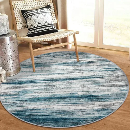 Miniatura 92 de KOZYFLY – Alfombra de pasillo moderna y lavable de diseño abstracto verde, 2 x 5 pies, antideslizante, suave y de pelo corto, ideal para cocina