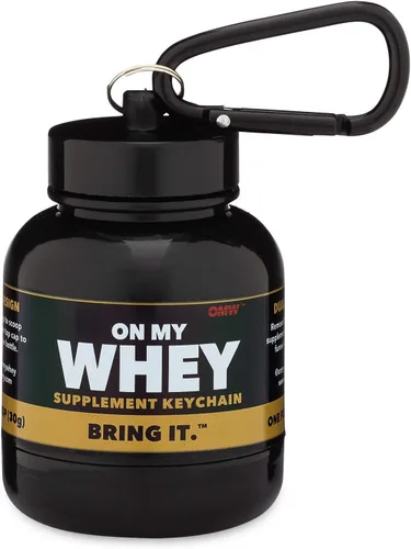 Miniatura 4 de OnMyWhey - Llavero de embudo de proteína en polvo y suplemento, contenedor portátil para el gimnasio, entrenamientos, fitness y viajes - Aprobado
