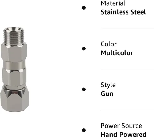 Miniatura 6 de Junta pulverizadora giratoria de 360 grados de acero inoxidable sin aire, manguera de pistola de pulverización de alta presión, accesorios