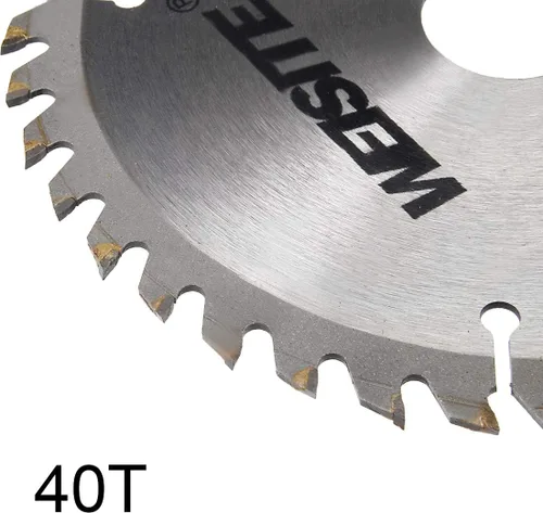 Miniatura 4 de uxcell Hoja de sierra circular de 6", eje 40T de 1" con anillo de 7/8", sierra de corte con punta de carburo TCT de madera