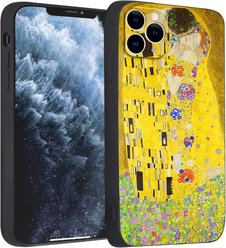 Miniatura 37 de Berkin Arts Funda de silicona compatible con iPhone 12 con protector de pantalla de flores ornamentales intrincadas rosas