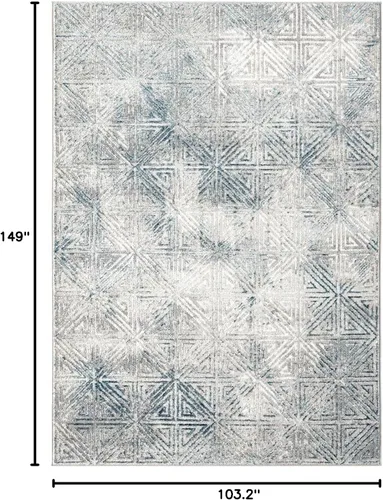 Miniatura 2 de LUXE WEAVERS Florance Collection 86328 - Alfombra geométrica moderna de 9 x 12 pulgadas, color azul