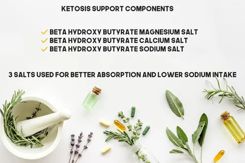 Miniatura 5 de Ketosis Kickstart - Sales de beta-hidroxibutirato de 750 CT para dieta cetogénica en un tarro de agarre cuadrado transparente