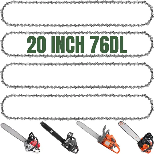 Miniatura 11 de Cadena de motosierra de 20 pulgadas, 80 eslabones de transmisión de .325 pulgadas, calibre 050 pulgadas, compatible con Husqvarna450 Rancher, 4435E