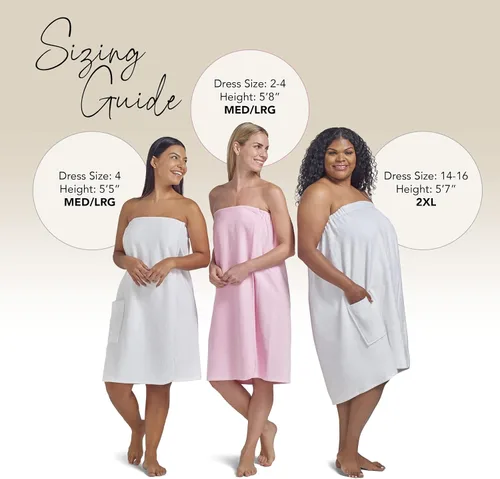 Miniatura 3 de Boca Terry Toalla de spa para mujer - Toalla 100% algodón para spa, regadera y baño - Talla universal, XXL y XXXXL (4XL)., talla única , Negro
