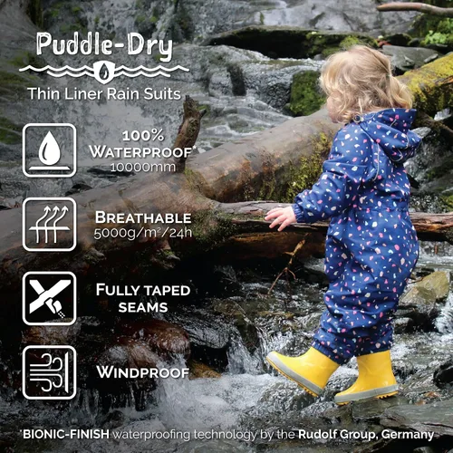 Miniatura 5 de JAN & JUL Traje de lluvia ajustable impermeable para niños pequeños y niños