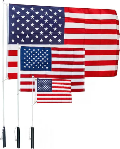 Miniatura 11 de South Wind Designs Soporte para caña de barco con soportes giratorios, kit de asta de bandera premium con soportes giratorios para lanzacohetes