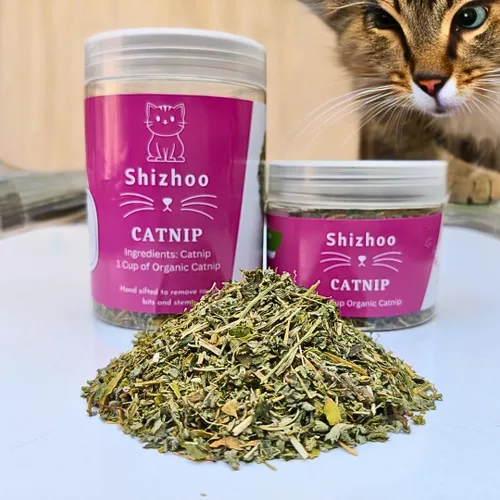 Miniatura 5 de Hierba gatera 100% natural para gatos y gatitos, mezcla orgánica prémium para energizar y excitar a los gatos, seguro para jugar con gatos