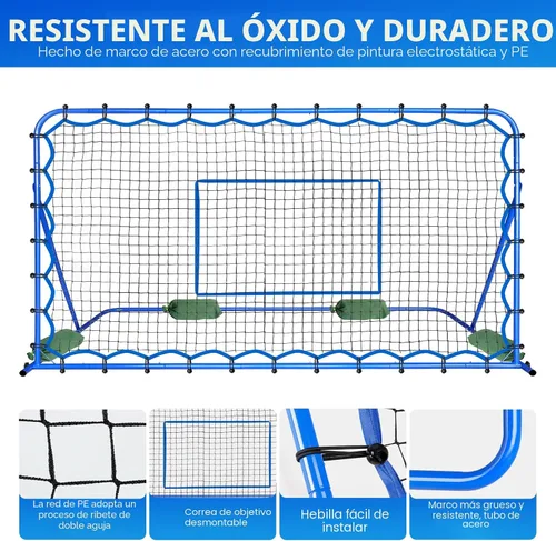 Miniatura 8 de Soccer Baseball Rebounder Net, Soccer Goal Net, Volleyball Softball Rebound Pitchback Net Quick-Switch Angle Training for Control, Passing Practice